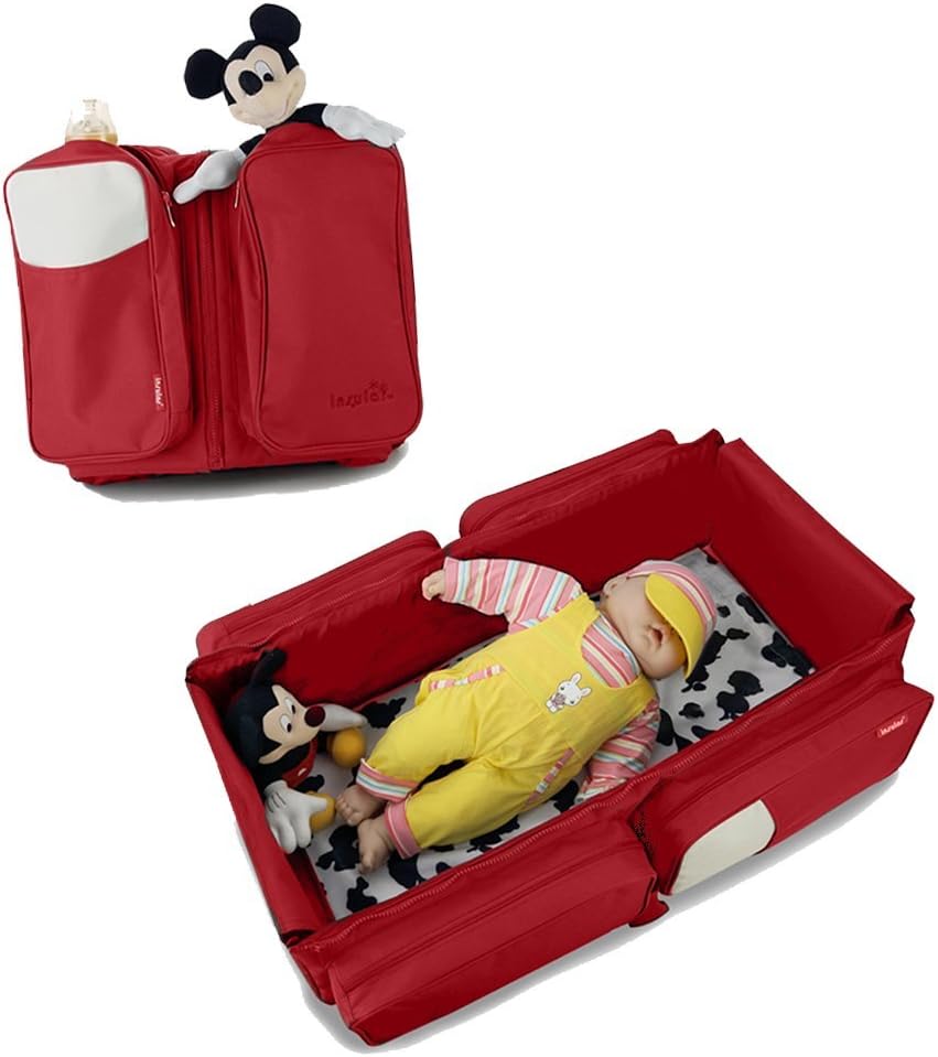 Zanza 3 in 1 Baby Changing Bag, Utility Bag for Travel, for Bassinet, for Nappies, for Babies and Toddlers, as a Carry Cot and Changing Table, Portable Bed, Changeable