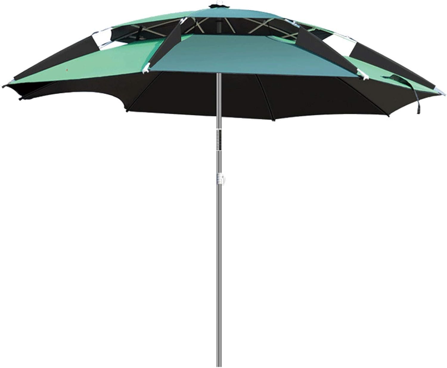 Cajolg Parasol d'extérieur portable avec 16 baleines robustes pour plage, terrasse, piscine