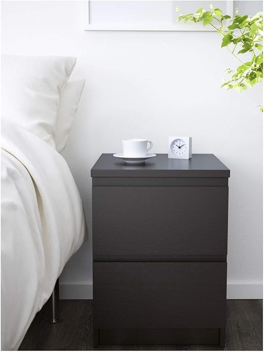 Ikea Malm Chest Of Drawers Bedside Table With 2 Drawers Extension Lock Black Brown Amazon Co Uk Car Motorbike