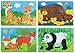 BBLIKE Wood Jigsaw Puzzles for Kids Toy in Tin Box, 4 Varying Degree of Difficulty Educational Learning Tool Best Birthday Present for Boys Girls (Animal)