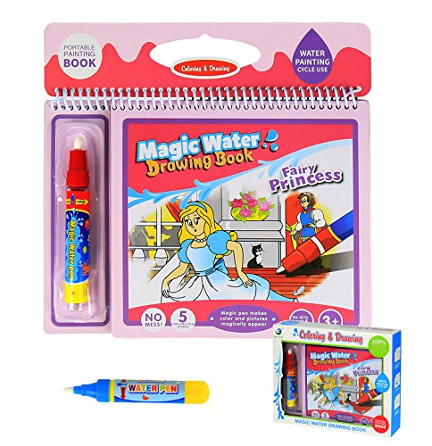 BBLIKE Colouring Doodle Book for Kids Tracing Drawing,Reusable Water Painting Kits and 2 Magic Water Pens