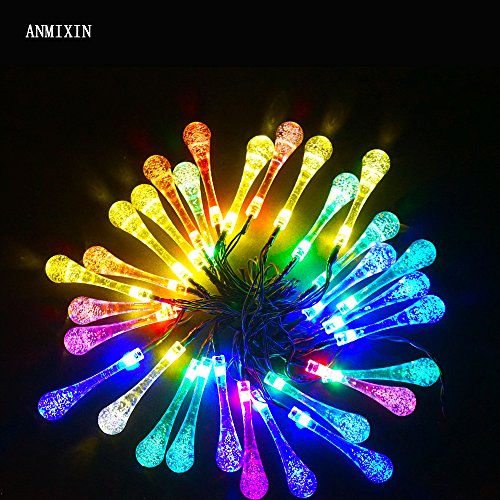 LED Twinkle Lights Outdoor Twinkle Lights Christmas Solar Lamp with USB Charger 30 Led Solar Light LED String Lights Outdoor Decorative Garden Christmas Lights Waterproof Outdoor