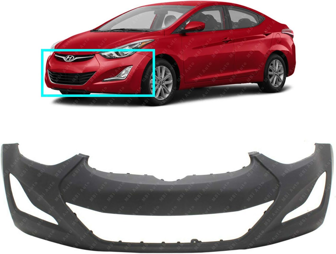 Front Bumper Cover 2017 Hyundai Elantra at William Blake blog