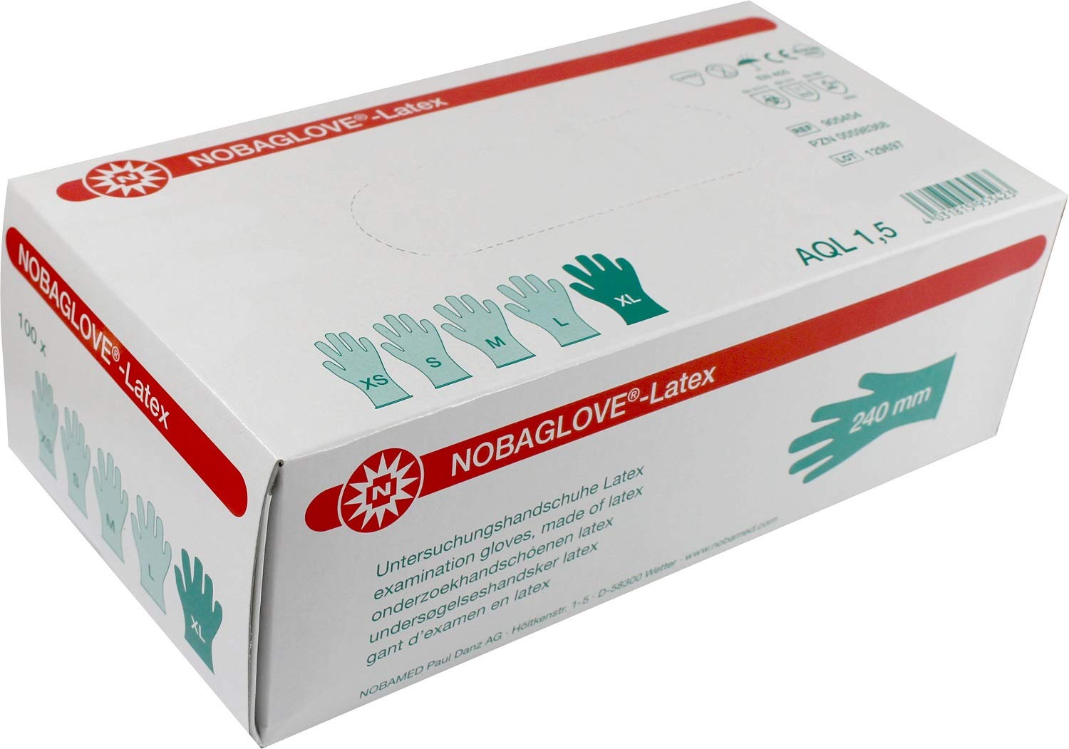 100 Piece Disposable Gloves Latex Powder-Free - X-Large