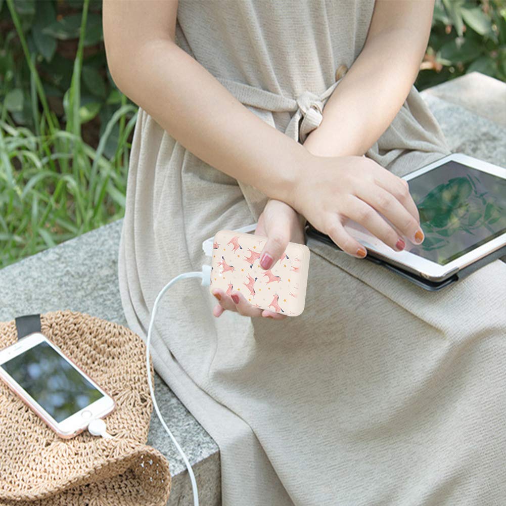 Cute Portable Charger 10000mAh,Sethruki Unicorn Pocket-Size Fast Charging Dual USB Mini Power Bank External Battery Pack for iPhone X 8 7 Plus and More,Gift for Girl Women Kid.