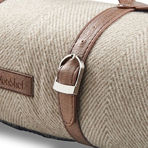 VonShef Picnic Blanket Large 58" x 71" Soft Waterproof Folding Picnic