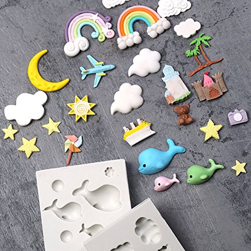 Whale Silicone Mould Sugar Craft Molds DIY Cake Decorating Tools (Style 3) - Thumbnail 4