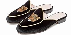 Journey West Women's Mules Flats with Embroidery