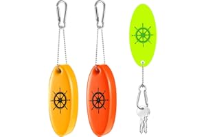 OTUUZ Floating Keychain Oval Shaped Foam Floating Key Ring Glow in the Dark for Surfing Swimming Outdoor Water Sport Accessories