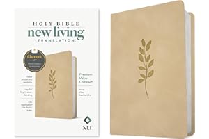 NLT Premium Value Compact Bible, Filament Enabled (LeatherLike, Ivory Vine)