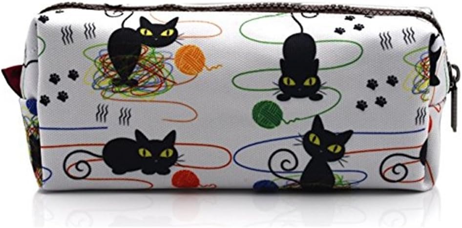 LParkin Cute Cat Pencil Case Cats and Yarn Knitting Notion Pouch Kitten Makeup Bag Gift for Cat Lovers Pencil Pouch Small Cosmetics Bag Kawaii Box Gadget Bag Stationary - Image 3