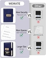WEMATE Password Book with Lock and Alphabetical Tabs 600+ Entries view 4