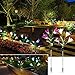 Feeke Outdoor Solar Garden Lights LED Solar Garden Decorations Lights Outdoor Path Light, In-Ground Lights, Outdoor Yard Decor Flowers for Patio Backyard Gardening Gifts (2 Packs Purple and White)
