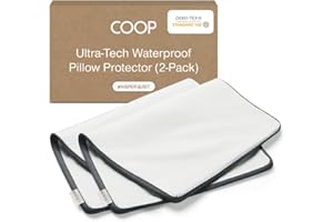 Coop Home Goods Ultra-Tech Pillow Protector for Memory Foam Pillows, Waterproof, Pack of 2 Queen Size Pillow Covers - Oeko-Te
