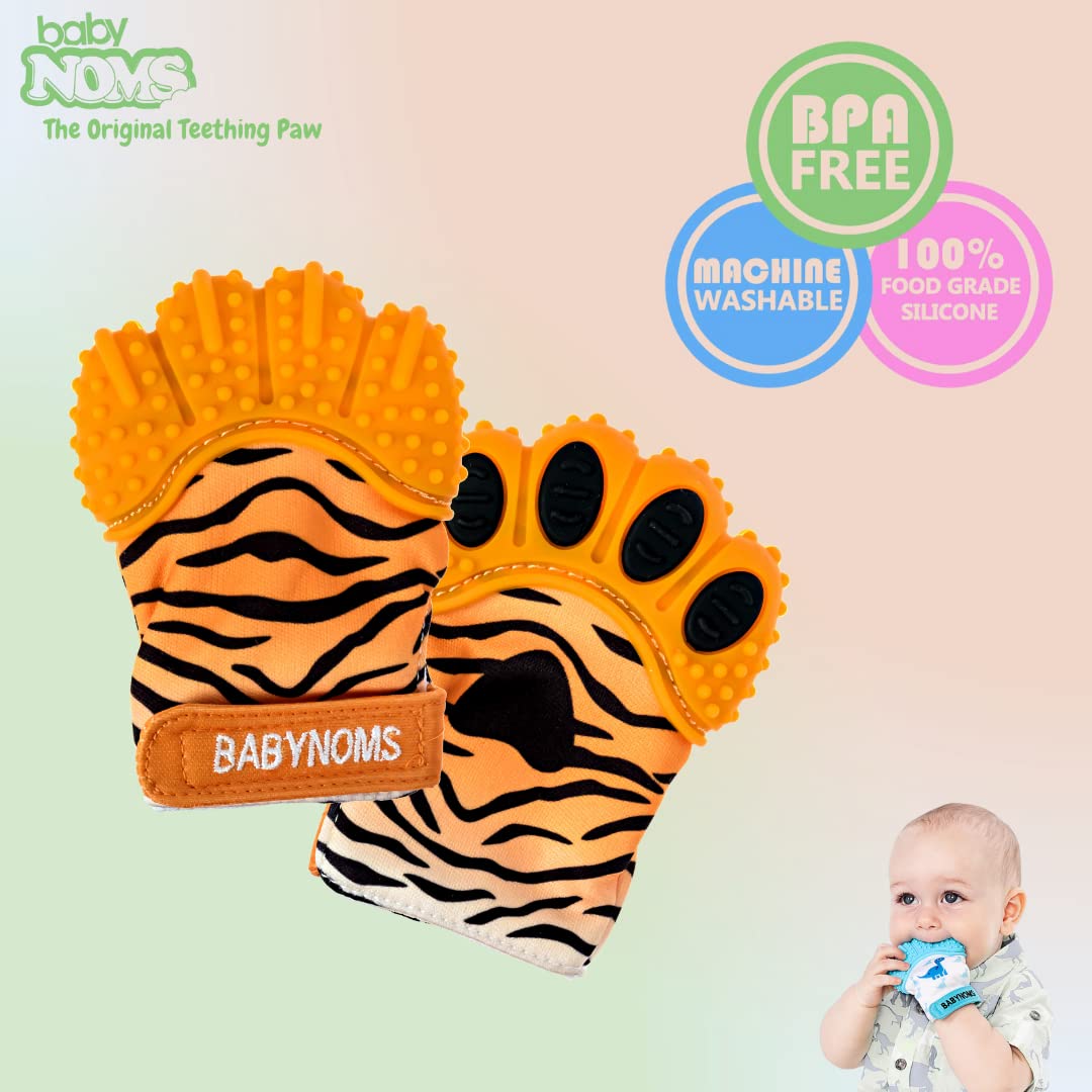 Teething Mitten | Orange Tiger Teething Paw
