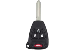 Replacement Key Fob Remote Start for Jeep Wrangler (2008-2017), Wrangler JK (2018), Patriot, & Compass (2007-2017), 4-Button 