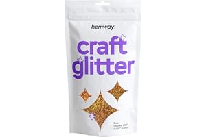 Hemway Craft Glitter 100g / 3.5oz Glitter Flakes for Arts Crafts Tumblers Resin Epoxy Scrapbook Glass Schools Paper Halloween Decorations - Chunky (1/40" 0.025" 0.6mm) - Copper Holographic