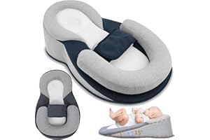 Syansju Rest Nest Baby Bed Acid Reflux with Strap, 2025 New Upgraded Keesley Restnest Baby Bed (Large)