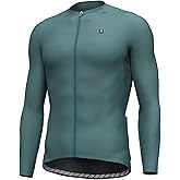 LAMEDA Men's Cycling Jersey Long Sleeves with 3 Rear Pockets Quick Dry Breathable Bicycle Jersey