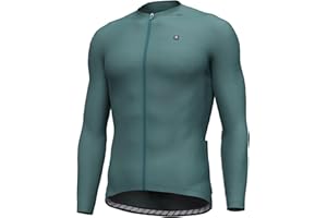 LAMEDA Full Zipper Cycling Jersey Long Sleeve with 3 Rear Pockets, Moisture Wicking, Breathable Biking Shirt