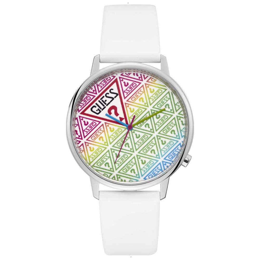GUESS Women's Quartz Analog Watch with Silicone Strap V1020M1, Multicoloured, V1020M1