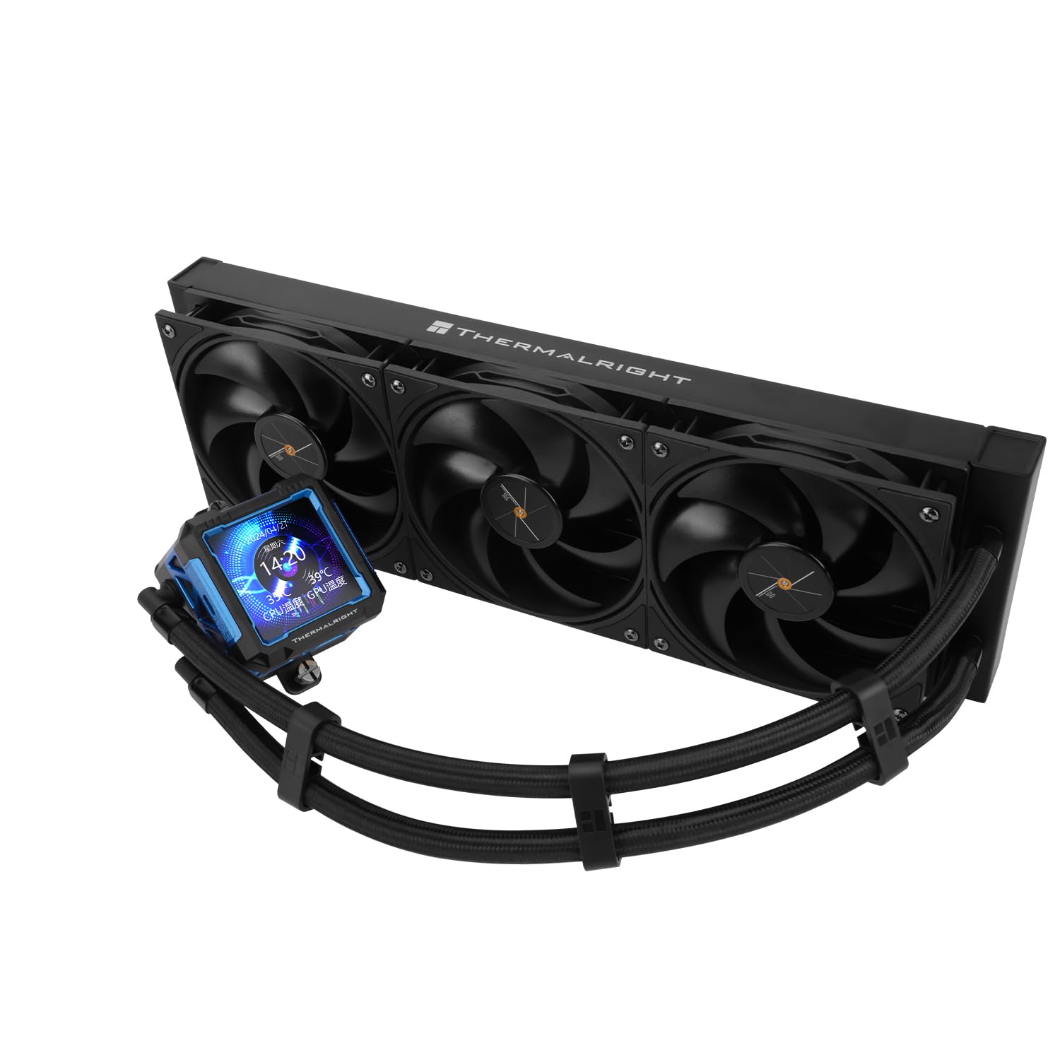 Photo 1 of Thermalright FW PRO 360 Black CPU Water Cooler with PWM Fan, 2000RPM Speeds,IPS LCD Screen with 320 * 320 Resolution,Liquid CPU Cooler,for AM5/Intel LGA1851/1700,2.73inch Display Screen