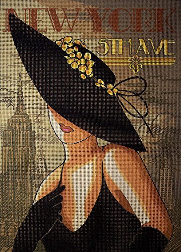 Hudemas Needlepoint Kit New York 9.8"x13.8" 25x35cm Printed Canvas cod.612