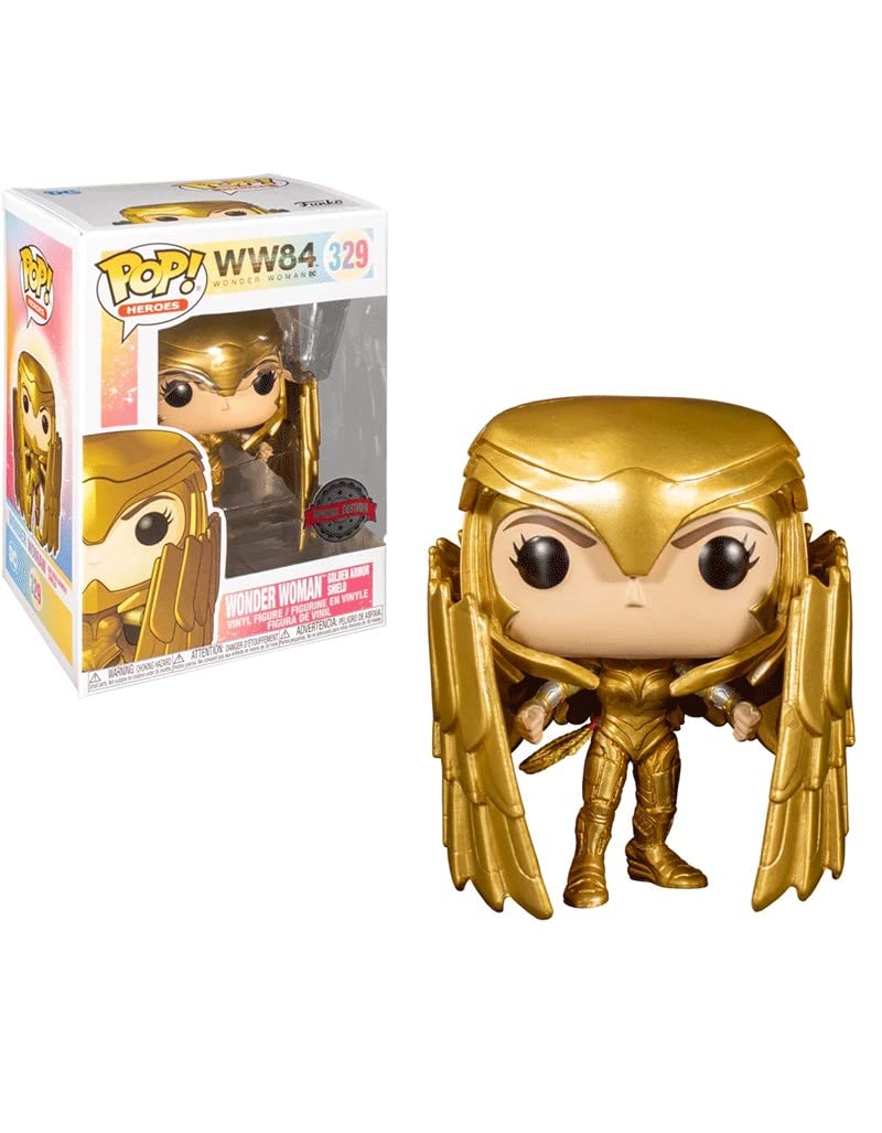 Funko POP! Heroes: Wonder Woman WW84#329 - Wonder Woman [Golden Armor Shield] Exclusive