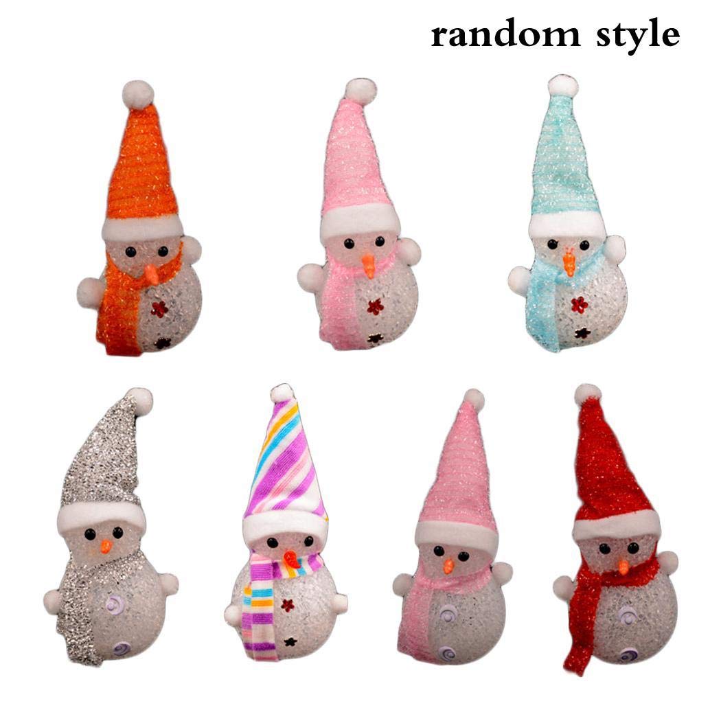 Miseku Color Changing LED Festival Snowman Night Light Home Decor Christmas Ornaments