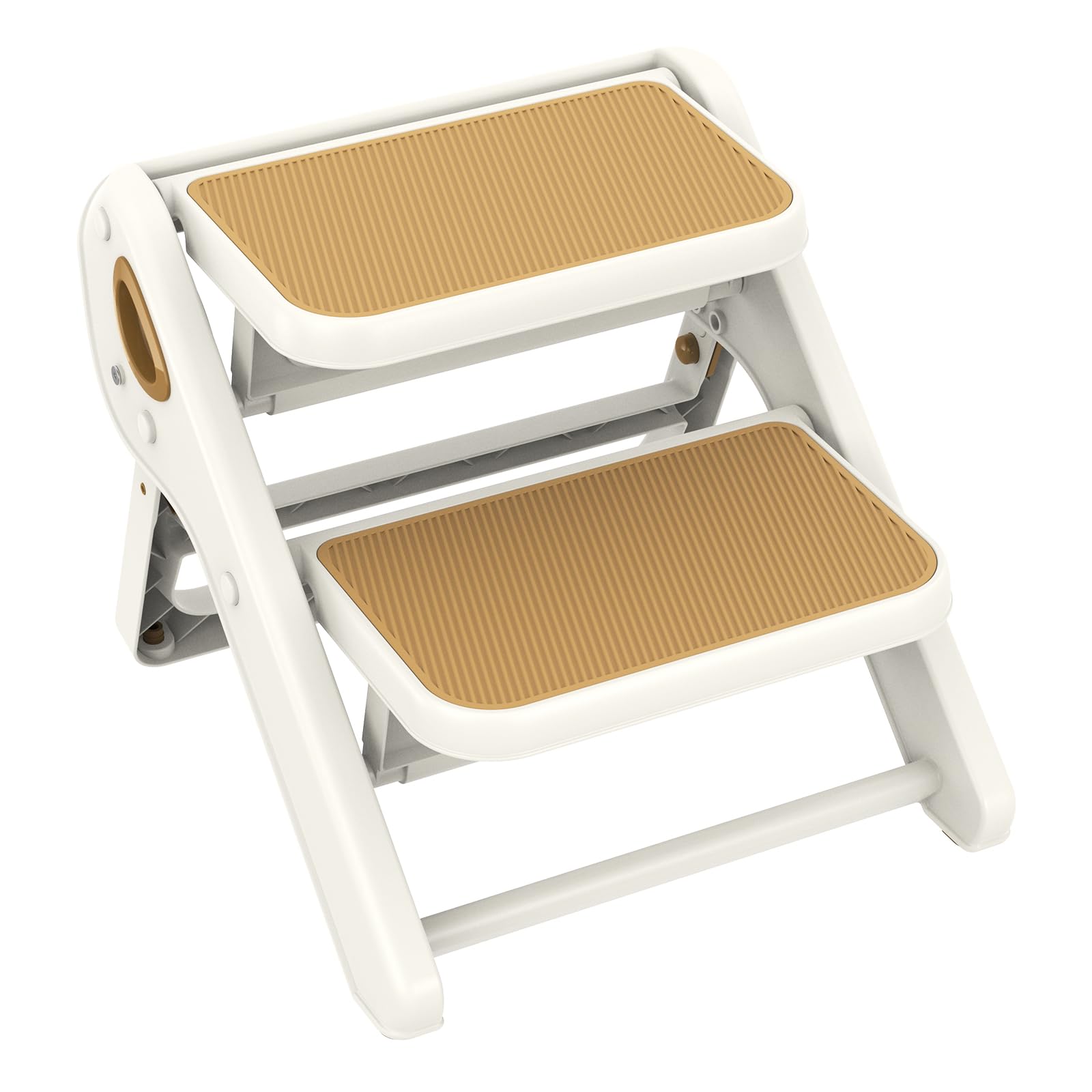 Photo 1 of Toddler Step Stool, iNeibo 2-Step Foldable Step Stool for Kids, Widened & Thickened with Anti-Slip Design, Safer for Children Use for Kitchen, Bathroom, Toilet Training - Khaki