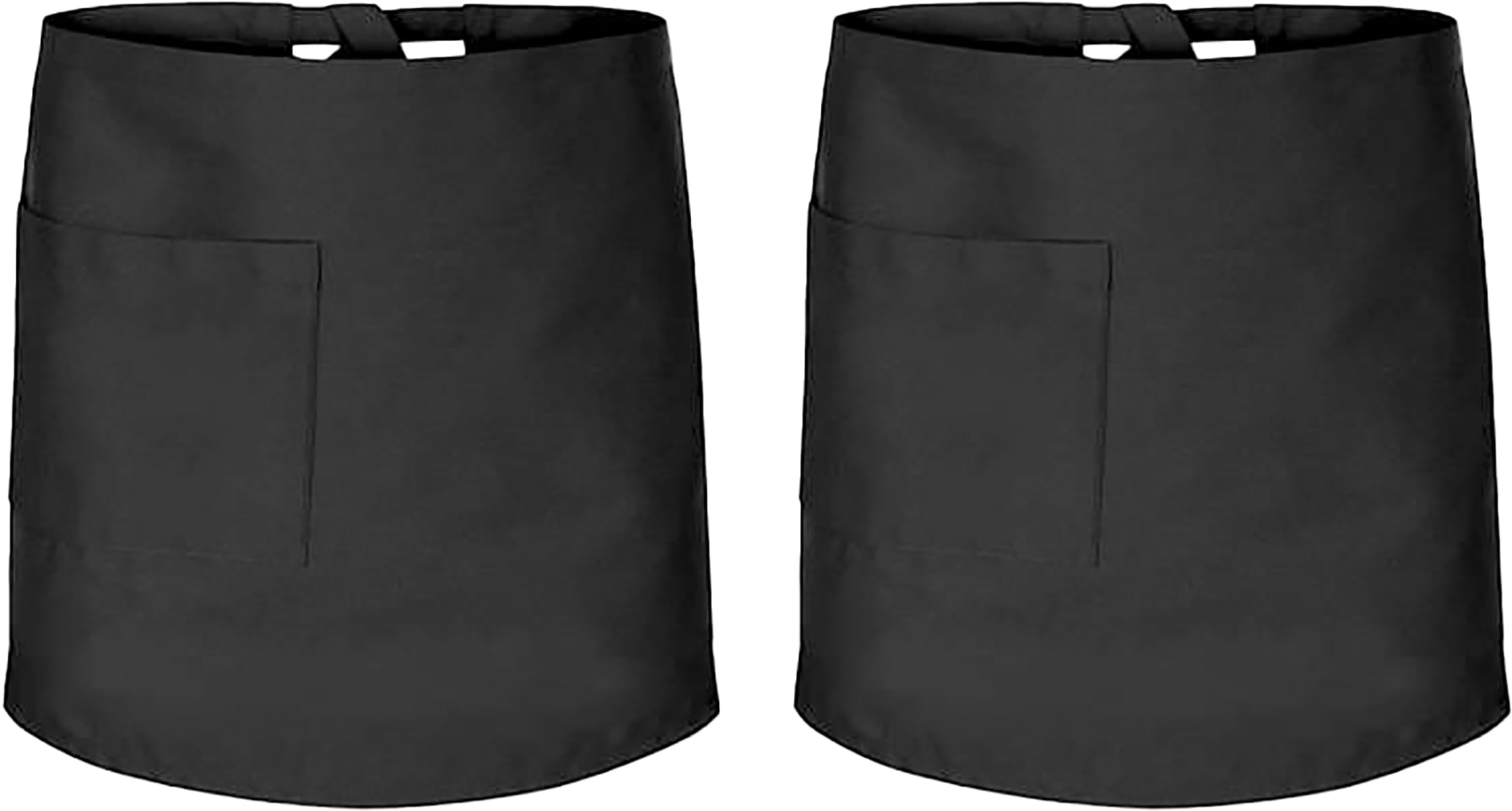 4sold (2 Pack 100% Cotton Unisex Adjustable Bib Apron with 2 Pockets Thick Cooking Kitchen Chef Women Men Aprons for Home Kitchen, Restaurant, Coffee house