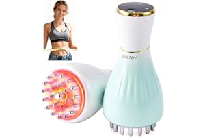 FEEJOY Lymphatic Drainage Massager & Massage Tool, Body Sculpting Machine & Fascia Blaster for Cellulite with Microcurrent, Light, Heat & Vibration, for Legs, Arms & Belly (Gradient Green)