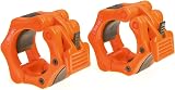 Iron Lab 2" Olympic Barbell Clamps Pair ABS Clips Orange Collars Pro Quality view 2