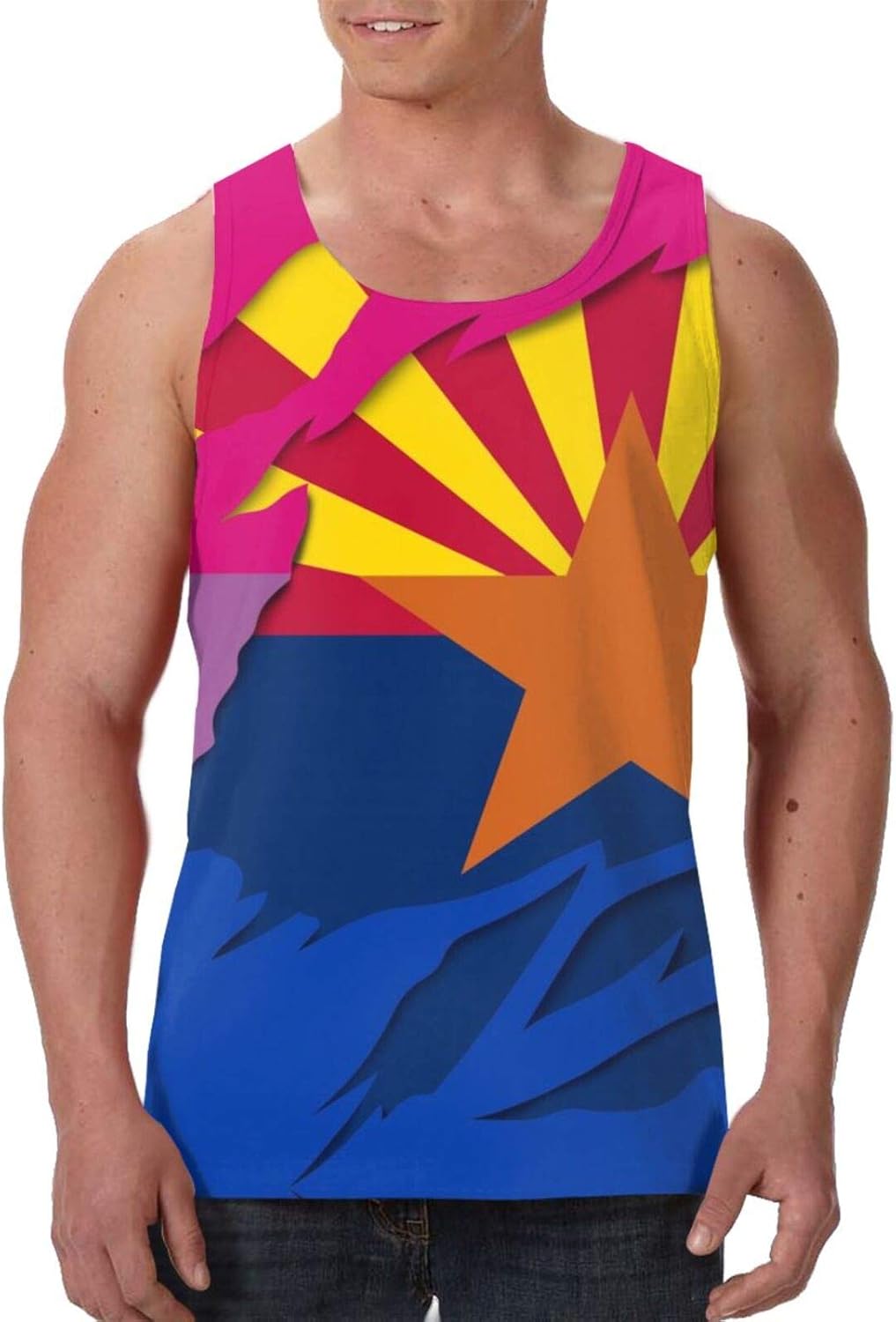 Bisexual Pride Flag with Arizona Tank Tops for