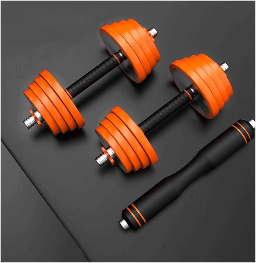 SNJNYJ Dumbbells, 2-in-1 Fitness Dumbbells, Pure Steel Barbells, Home Non-slip Exercise Arms Yoga Home Training