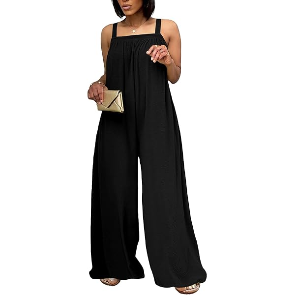open lace back dress Pleated High Neck Jumpsuit main image 1