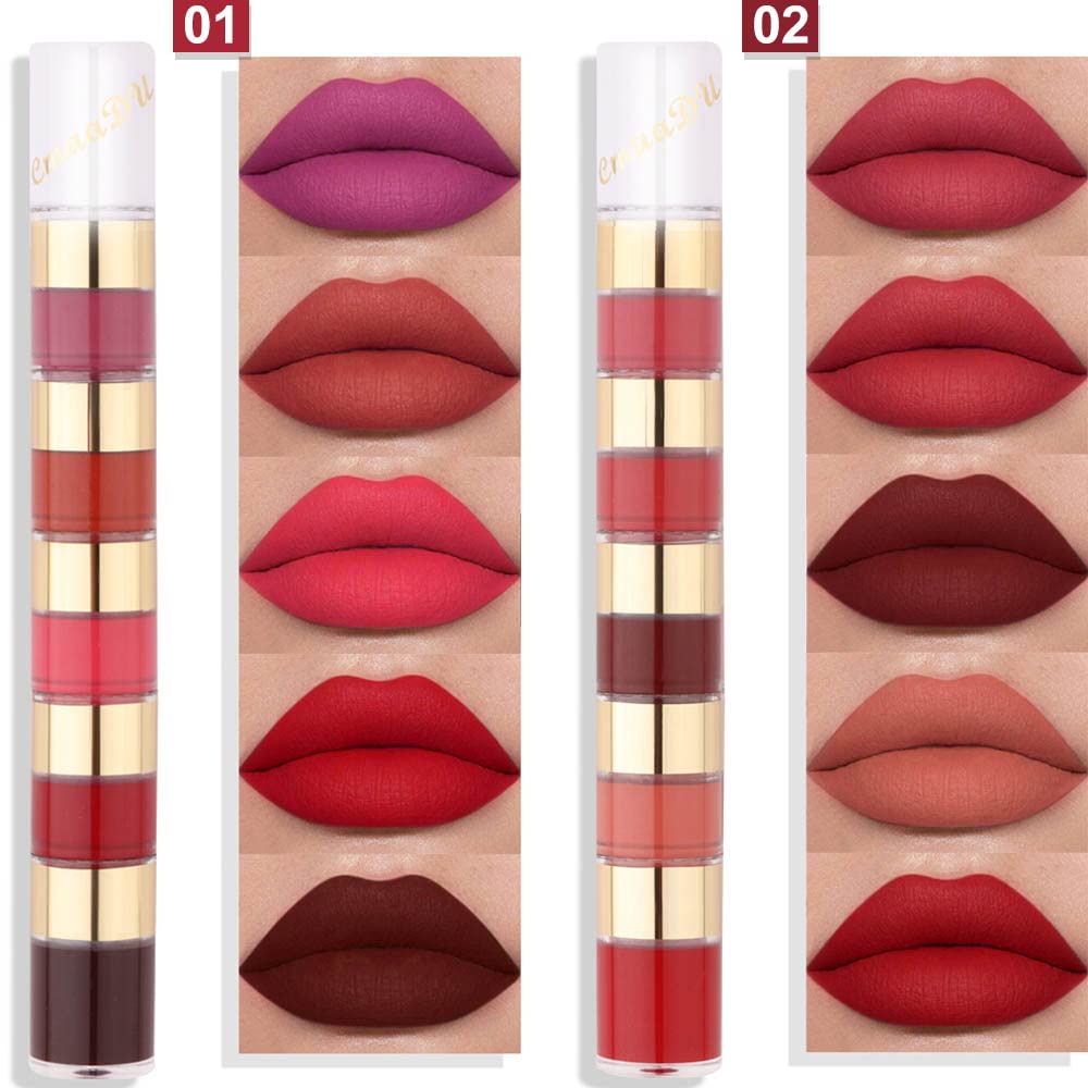 evpct 20 Colors Liquid Matte Lipstick Set Lip Stick Stain Packs Matte for Dark Skin Women,Dark Red Mat Matt Long Lasting Original 24 Hour lipstick lapiz labiales mate 24 horas originales mate