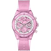 Guess Ladies 39mm Watch - Pink Strap, dial and case