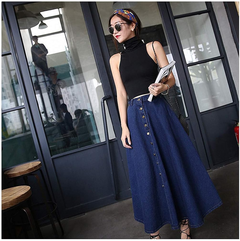 jean skirt in winter