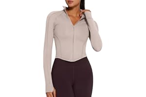 colorskin Womens Zip Up Bbl Jacket Lightweight Cropped Athletic Jacket Track Gym Workout Jackets for Running Yoga Hiking