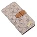 RAYTOP® New Design Luxury Classic Brown GG Logo Leather Cases Wallet for Samsung Galaxy S4 S 4 GT-I9500 Folding Folio Cover Card Holder Classy Decent Men Women Girls
