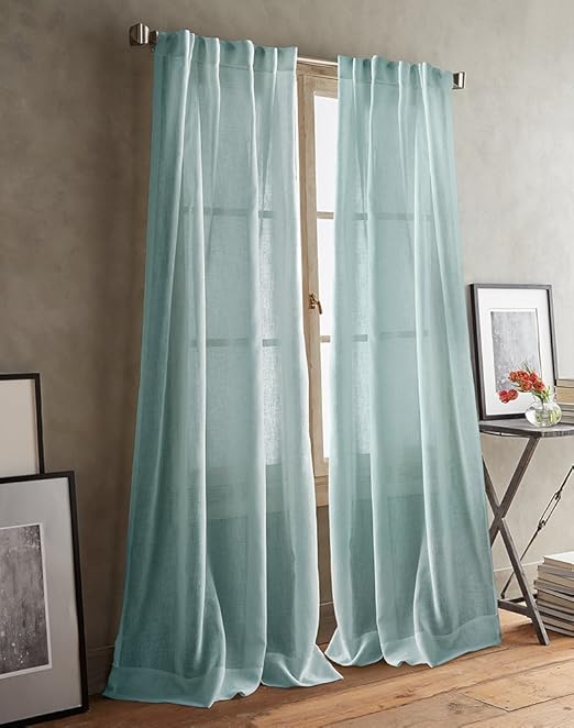 Amazon Com Dkny Paradox Back Tab Sheer Window Curtain Panel Pair