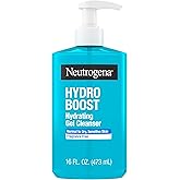 Neutrogena Hydro Boost Face Wash, Fragrance Free, Hydrating Facial Cleanser with Hyaluronic Acid, Daily Foaming Face Wash & Makeup Remover, Hypoallergenic Gel Cleanser, 16 fl. oz