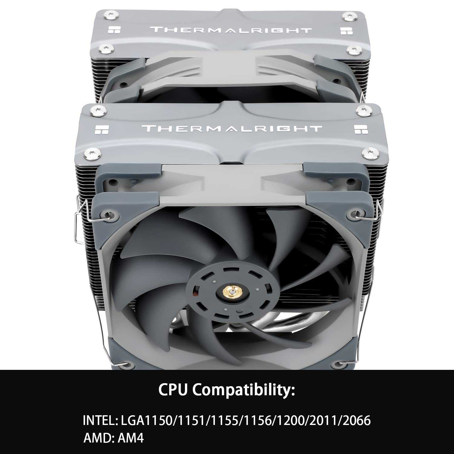 Thermalright FC140 CPU Cooler Dual Towers and Dual Fan, 5 * 8mm Heat Pipes, 4Pin PWM Fan with S-FDB Bearing, for AMD AM4 AM5 Intel 1150/1151/1200/2011/2066/1700/AM5