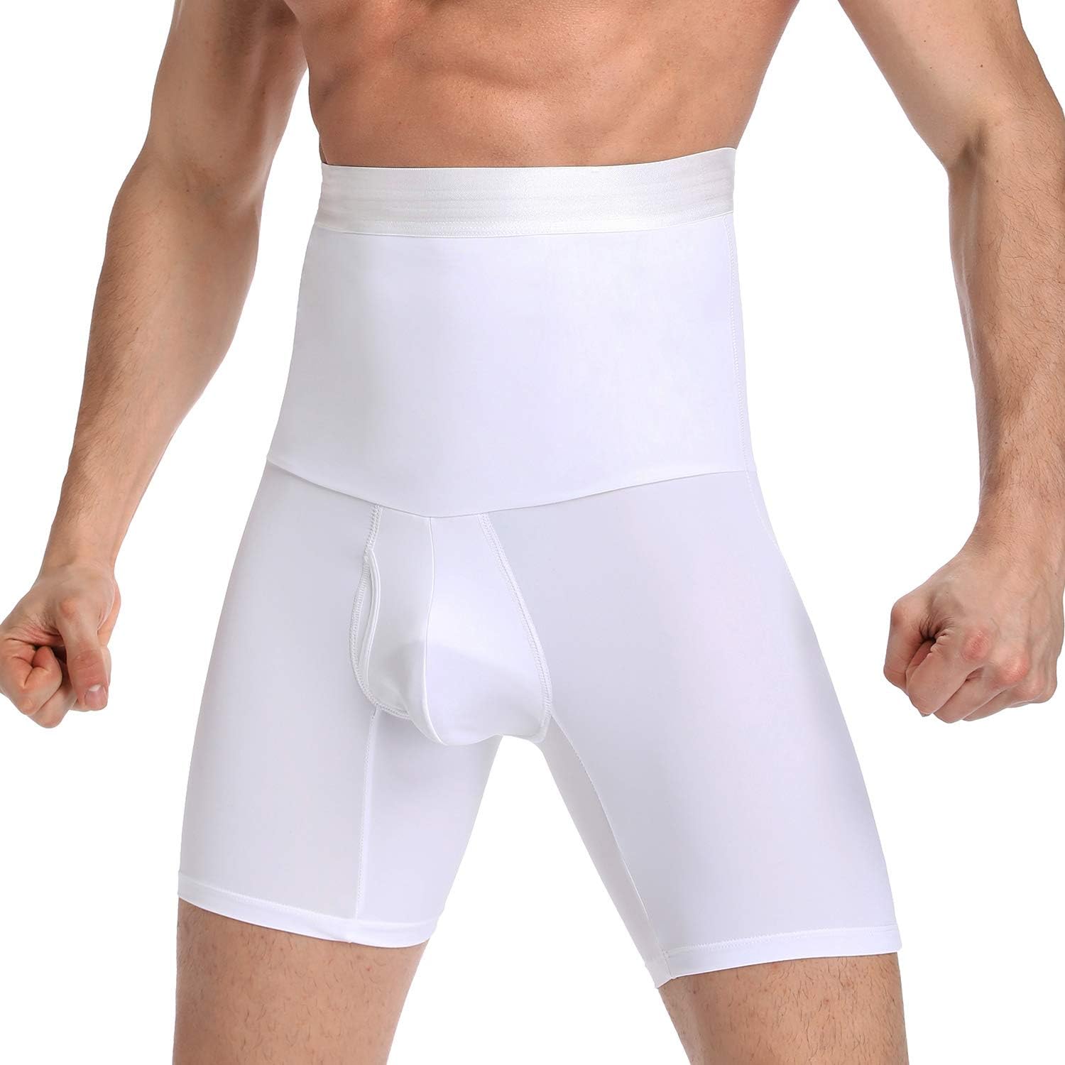 Vaslanda Mens Shapewear Shorts Tummy Control High Waist Shaper Panties Belly Slimming Underwear Compression Girdle Shorts