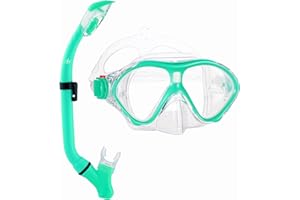 HH HHAO SPORT Snorkeling Gear for Kids with Foldable Silicone Full Dry Snorkel, Kids Snorkel Set Anti Leak Youth Junior Snorkeling Package Diving Mask Soft Tube with Mesh Bag Scuba Swimming Goggles