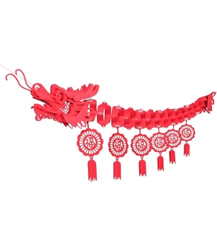 Decoraciones Colgantes De Año Nuevo Chino, Colgantes De Borlas De Dragon 2024 Senal De Puerta Personajes Chinos Fu Para Celebracion De Granja Estilo A