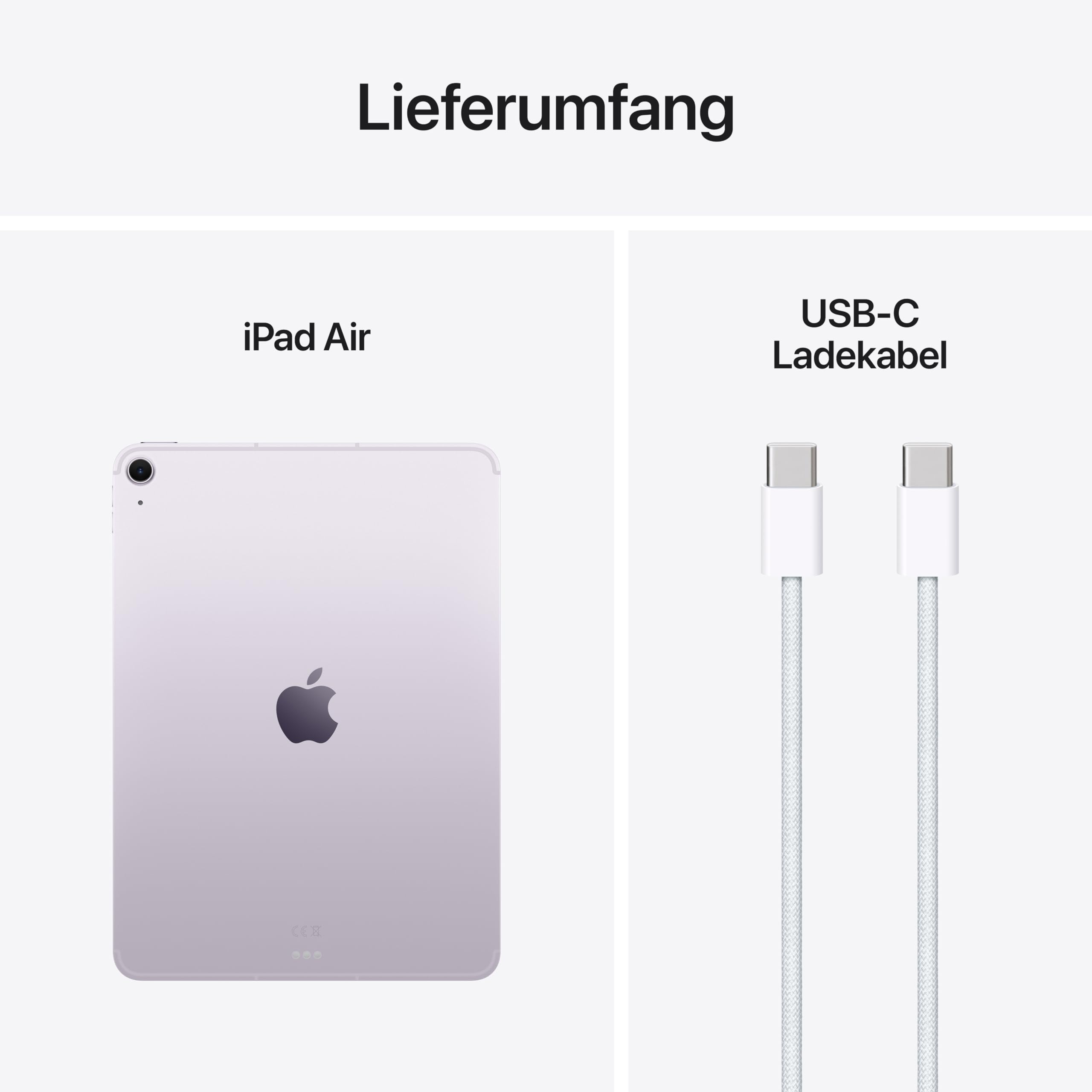 Apple iPad Air 11" mit M3 Chip: Apple Intelligence, Liquid Retina Display, 1 TB, 12 MP Frontkamera/Rückkamera, WLAN 6E + 5G Mobilfunk, Touch ID, Batterie für den ganzen Tag – Violett 6