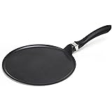 IMUSA USA 12" Nonstick Soft Touch Comal/Griddle with Soft Touch Handle, Black
