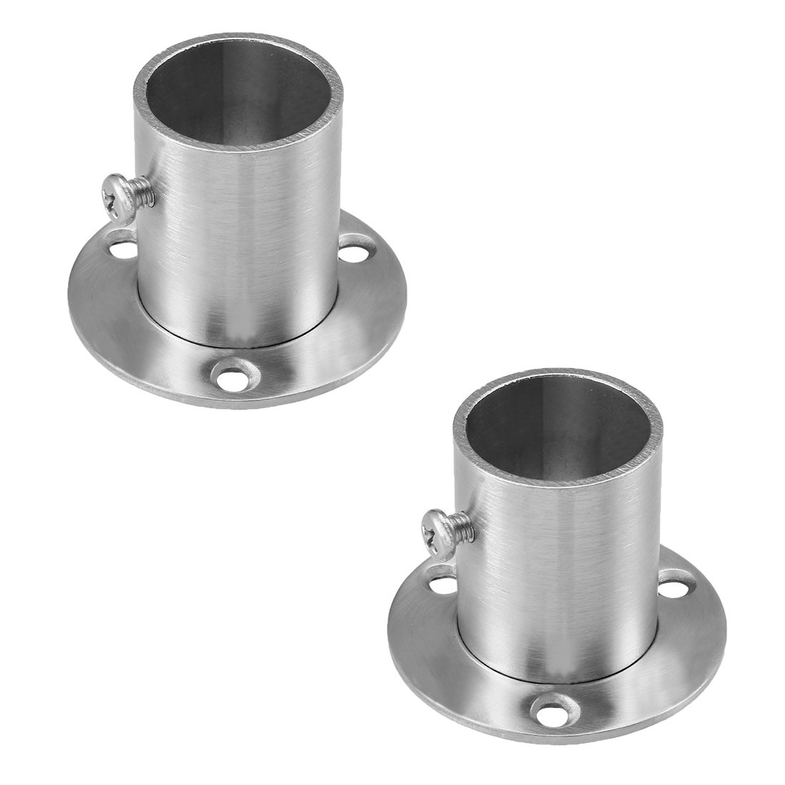 Sourcingmap Wardrobe Pipe Bracket, 26mm Dia, Wall Mount Hanging Rail Rod Support Socket 2pcs